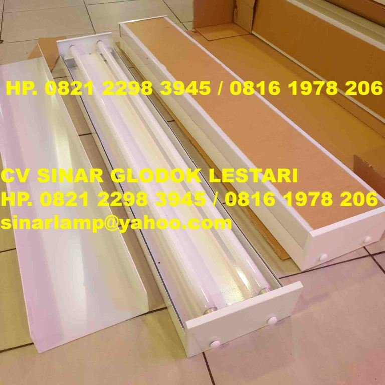 Kap Lampu GMS 2 x 36 Watt Acrylic Susu BQGMS236